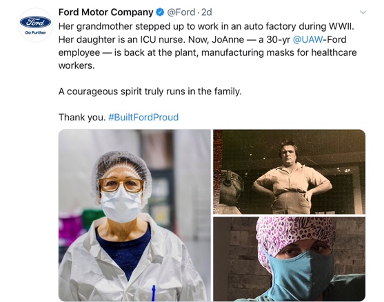 Ford social media post - family spirit